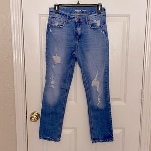 Old Navy ON The Power Jean size 2 distressed the perfect straight ankle